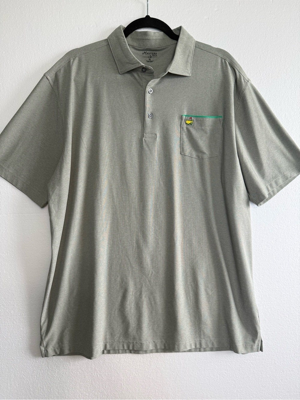 Masters Tech Short Sleeve Polo Shirt Size XL Sage Green Golf Sporty